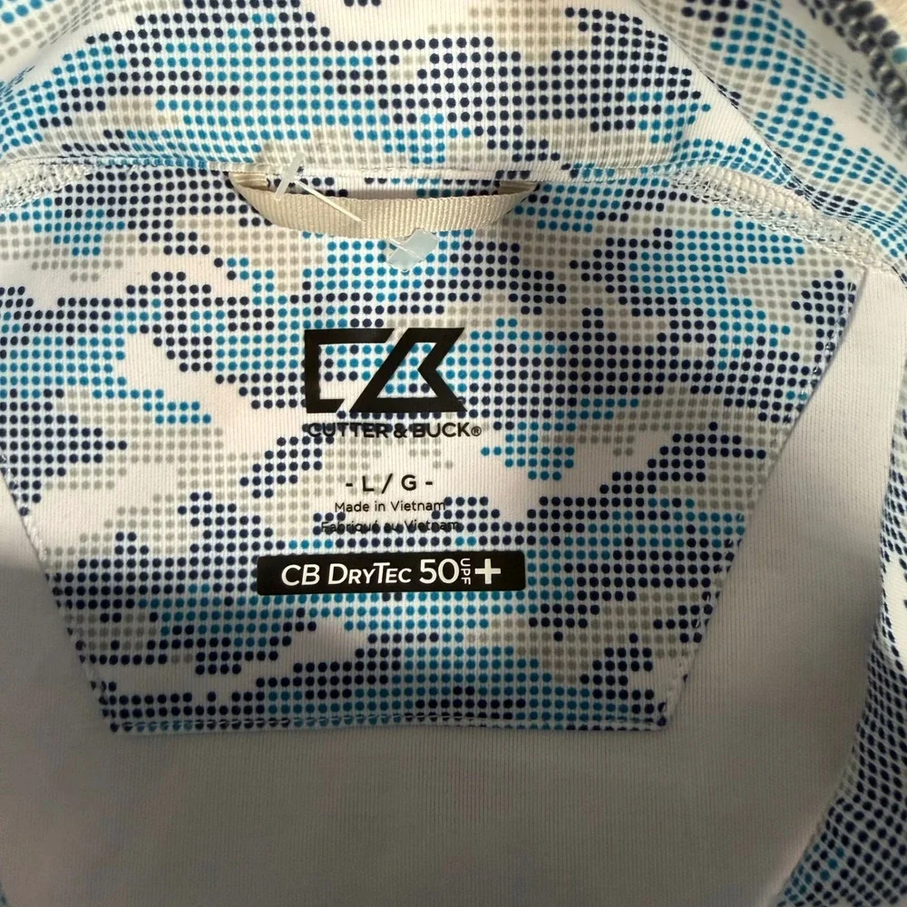 Cutter & Buck Mens DryTec 50+ UPF Quarter Zip Pullover Scottsdale‎ Silverado L